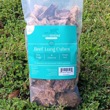 Beef Lung Cubes (8 oz bag ) 2 pack